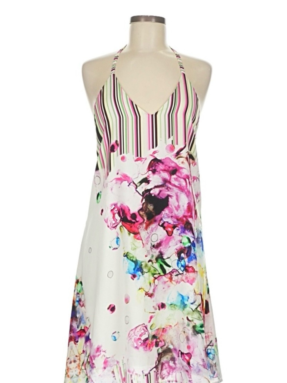 Women’s Asymmetrical Halter Dress in Multi-Color